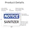 Signmission Sanitizer, 10 in W x Rectangle, Aluminum OS-2PACK-NS-A-710-L-18239 - alternate 2